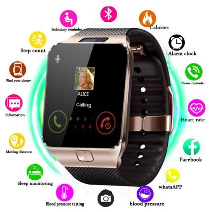 BISA COD !! Smartwatch Bluetooth DZ09 UNISEX CAMERA 2G GSM SIMTF CARD - BISA WA