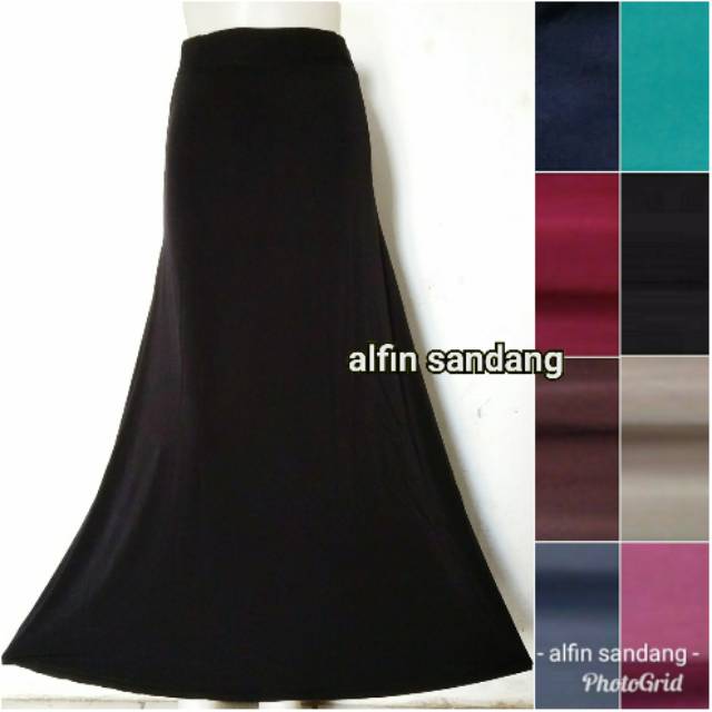 rok panjang jersey polos model A