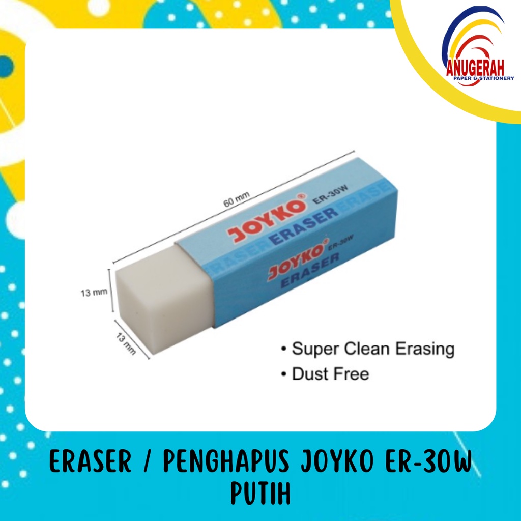 

ERASER / PENGHAPUS JOYKO ER-30W PUTIH (PCS)