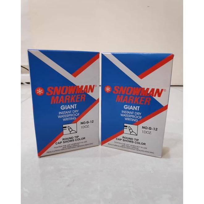 

Spidol Giant Snowman Marker G 12 - Hitam Best Seller
