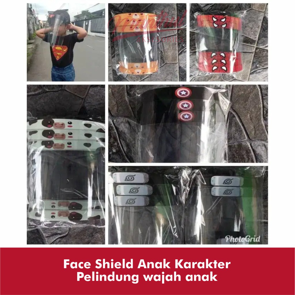 Face Shield Anak Karakter Pelindung wajah anak