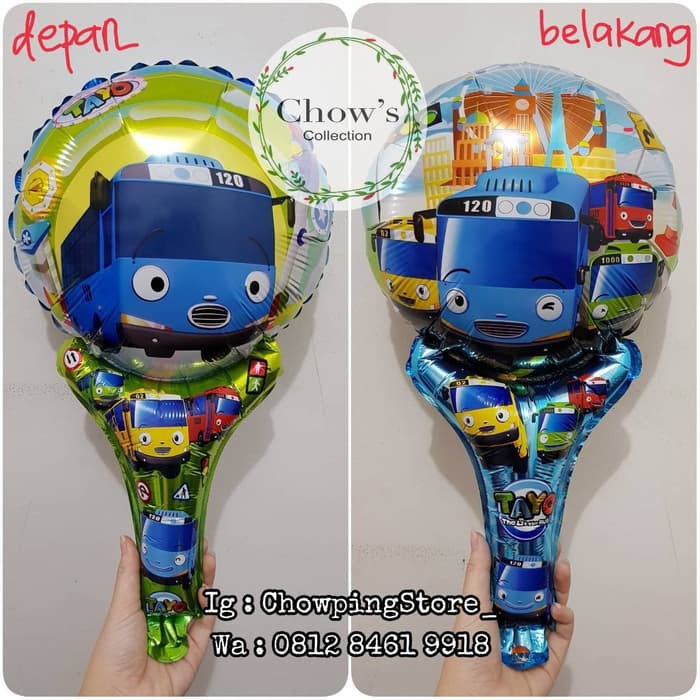open order Balon Foil Pentungan / Pentung / Balon Tongkat Karakter Mobil Bus Tayo