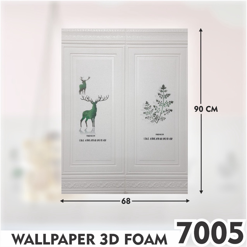 COD WALLPAPER 3D FOAM BRICKFOAM ELEGAN MAOULDING FOAM TERBARU HIASAN DINDING 70CM X 90C 3D Wallpaper Dinding Kotak Foam Motif Ukuran 70cmX70cm Waterproof Sticker kamar anak