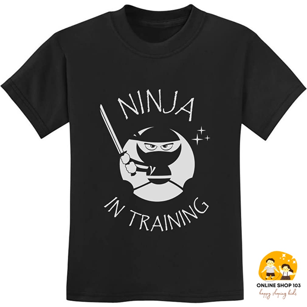 Baju anak Ninja in Training Shirt Cool Ninja Kids Shirt Funny Kids T-Shirt Fashion Anak Pakaian anak