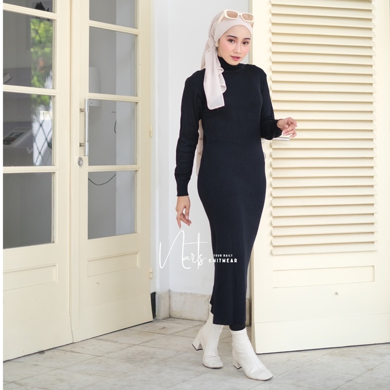 Long Dress Bodycon Rajut / Long Dress Rajut Korea / Bodyfit