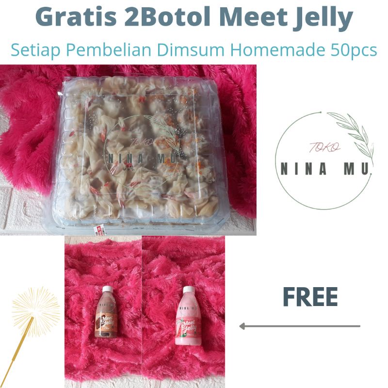 

Dimsum Homemade 50pcs Mix A | Gratis 2Botol Meet Jelly