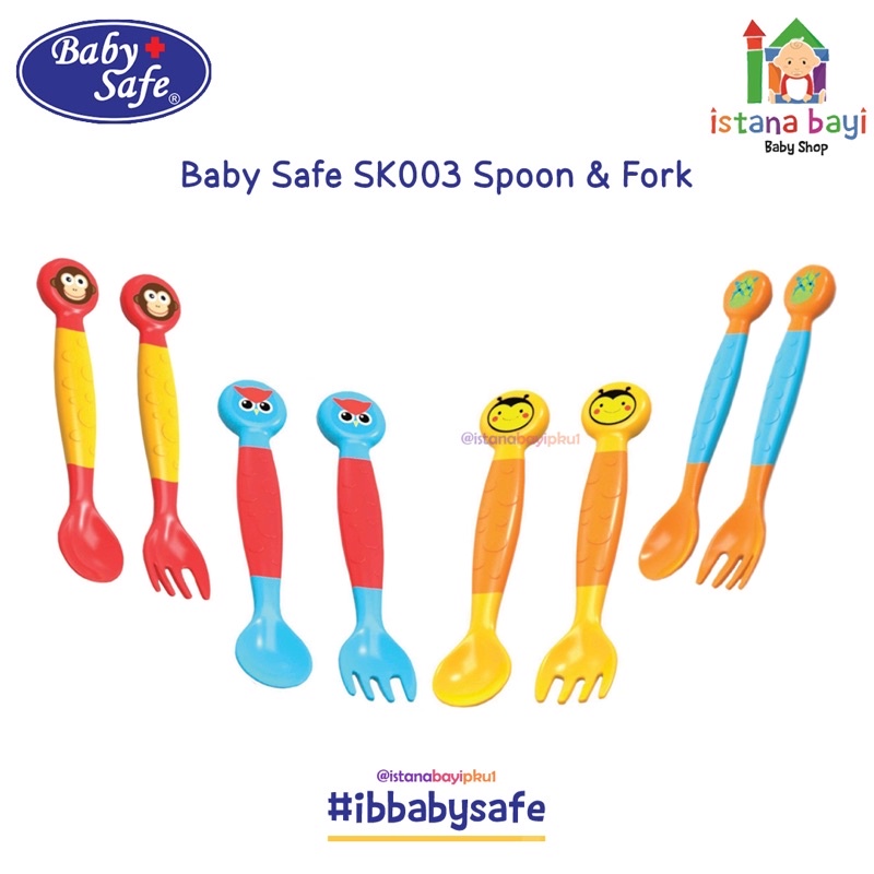 Baby Safe Baby Fork &amp; Spoon - Sendok Makan Bayi SK003