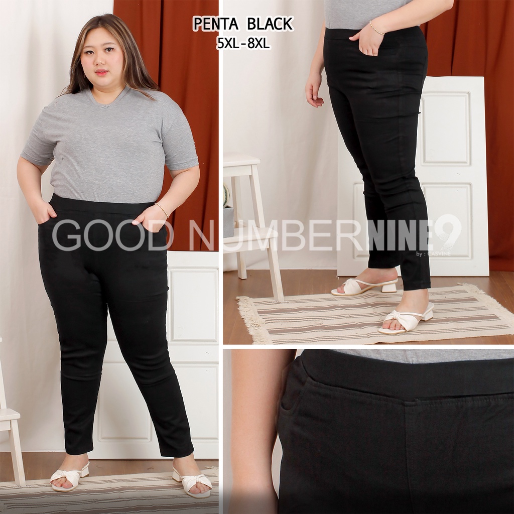 Celana Panjang Bahan Katun Impor Stretch enak pake Ada Bigsize Jumbo Penta Polos Comfy Mom Pants