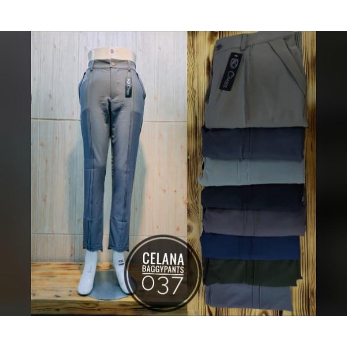 Celana Panjang Baggy Pants Wanita Kantoran Bahan Lembut Model 037