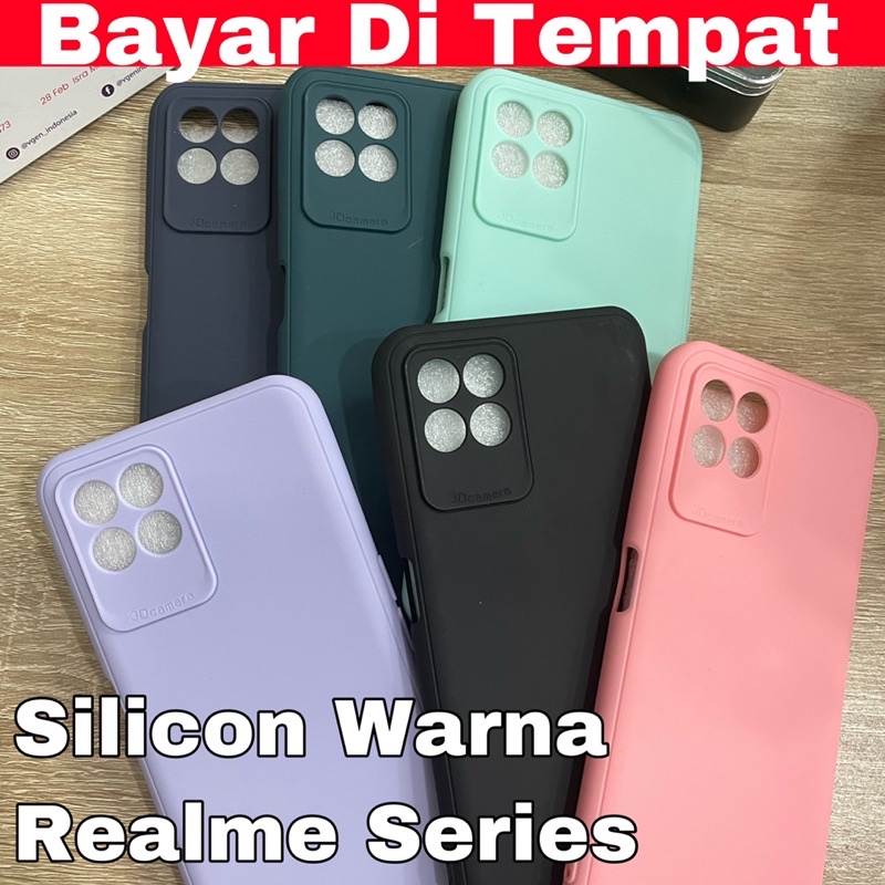 Silvertech Kesing Realme C31 C35  realme 8i Realme 5 C3 Realme 7 7i  softcase silikon macaron Aneka Warna