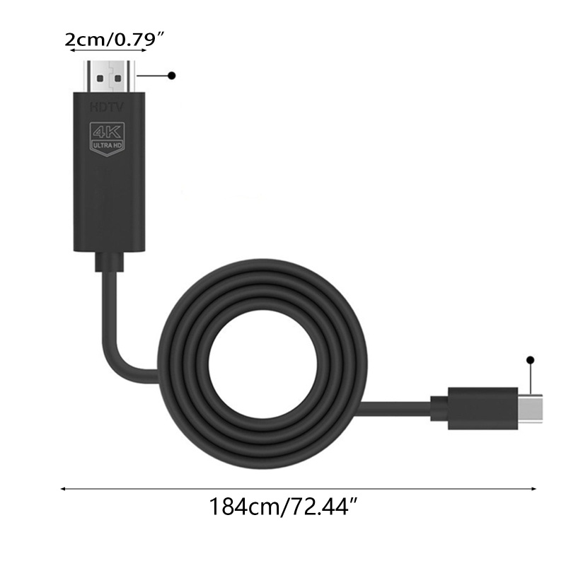 Btsg USB C to Adapter USB 3.1 Type-C Hub Adapter (4K @ 30Hz) Sinkronisasi Video Pada Layar Yang Sama