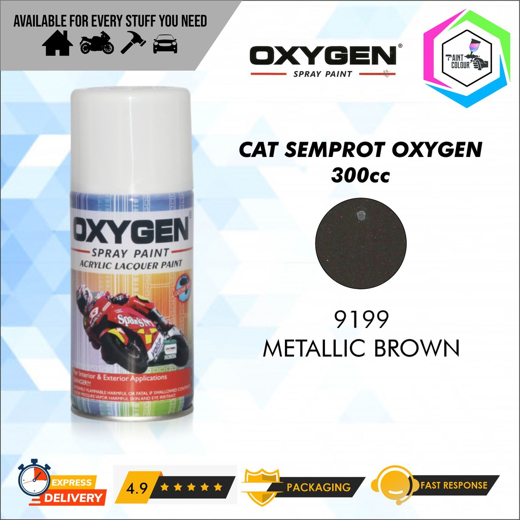 Cat Semprot / Pylox OXYGEN Acrylic Spray Paint - 9199 Metallic Brown