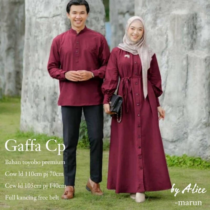 GAFFA COUPLE / COUPLE SARIMBIT / GAMIS SARIMBIT / DRESS COUPLE / COUPLE LEBARAN / SARIMBIT TERMURAH