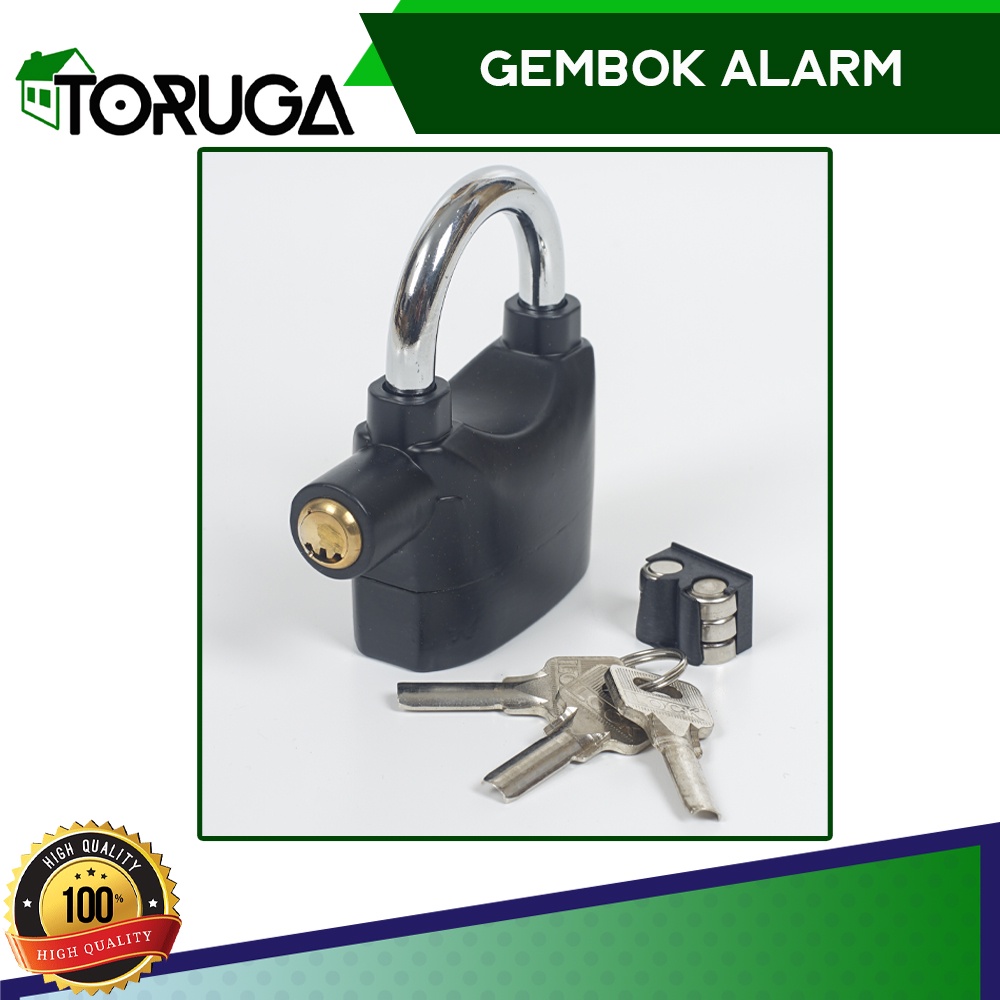 GEMBOK ALARM CAKRAM PAGAR RUMAH BAN MOTOR PADLOCK GETAR