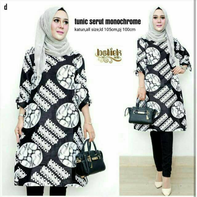 Tunik Bola Monocrom TUNIC NAVBOR YELBOR WHITBOR CREAMBOR TUNIK BATIK MODERN