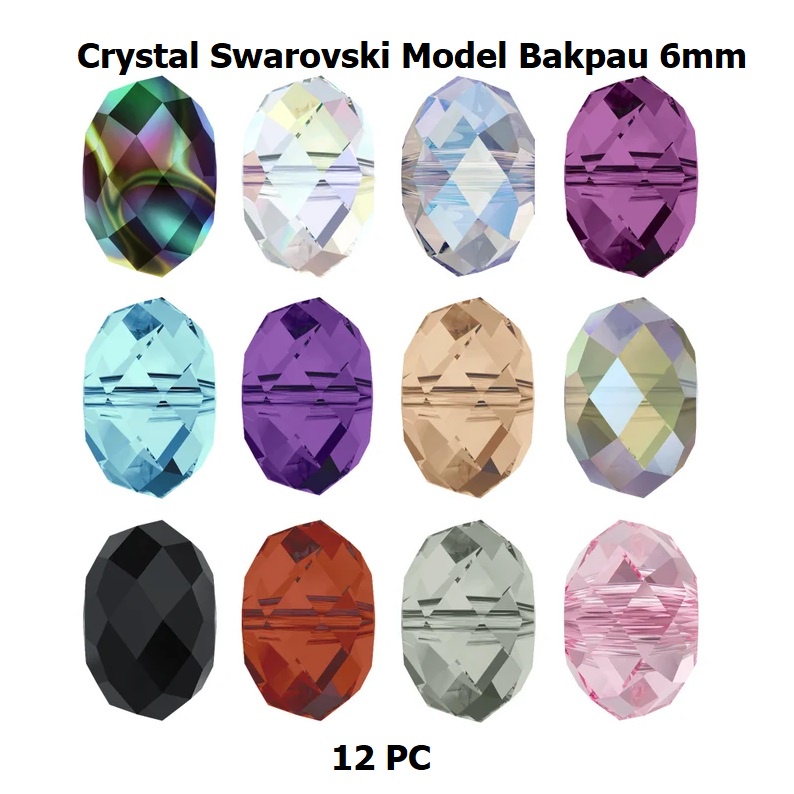 Crystal Swarovski Model Bakpau / Donat 5040 6mm Harga/12 PC