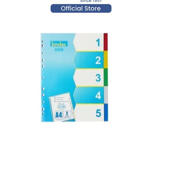 

➸ Bindex Colour Divider & Index 8305 - 5 Divisions A4 ❇