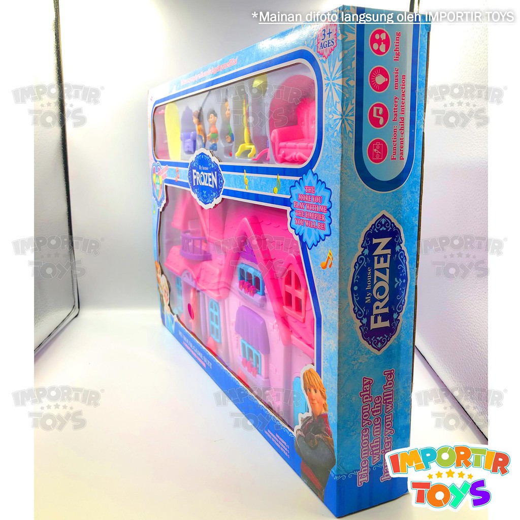 Mainan Rumah VILLA ANAK FROZEN + AKSESORIS IMPORTIR TOYS