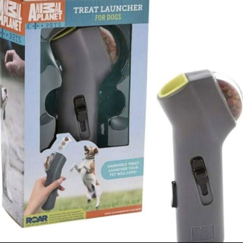 Alat Pelontar Snack Dog Treat Launcher Cat Toy Interactive Toys Mainan Jajan Puppy dan Kucing