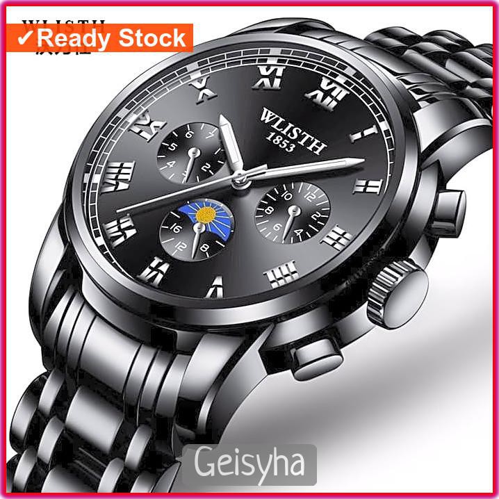 тerвarυ WLISTH Jam Tangan Quartz Pria S509 Steel ☆