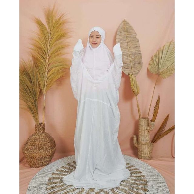 Mukena Terusan Putih Polos