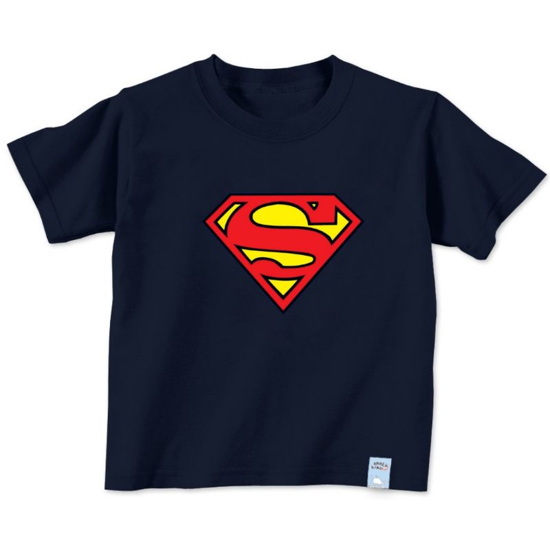 Kaos Anak Superhero Baju Anak Unisex Gambar Superman Oblong Anak Cwo/Cwe Untuk Usia 2-10thn