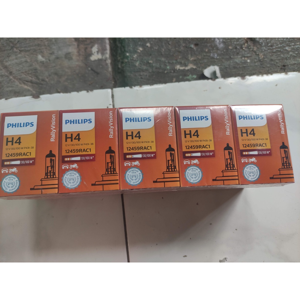 BOHLAM / LAMPU HALOGEN  H4 12 V 130-100 W 100% PHILIPS ORIGINAL