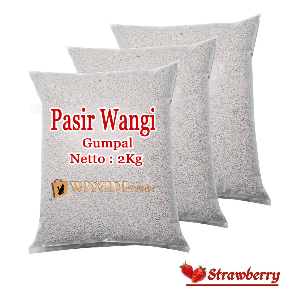 Pasir Kucing Gumpal Wangi [Re-Pack 2kg] penghilang Bau Dengan Aroma Yang Enak