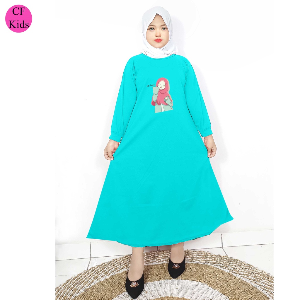 Gamis Anak Perempuan DTF Be Happy CF Kids