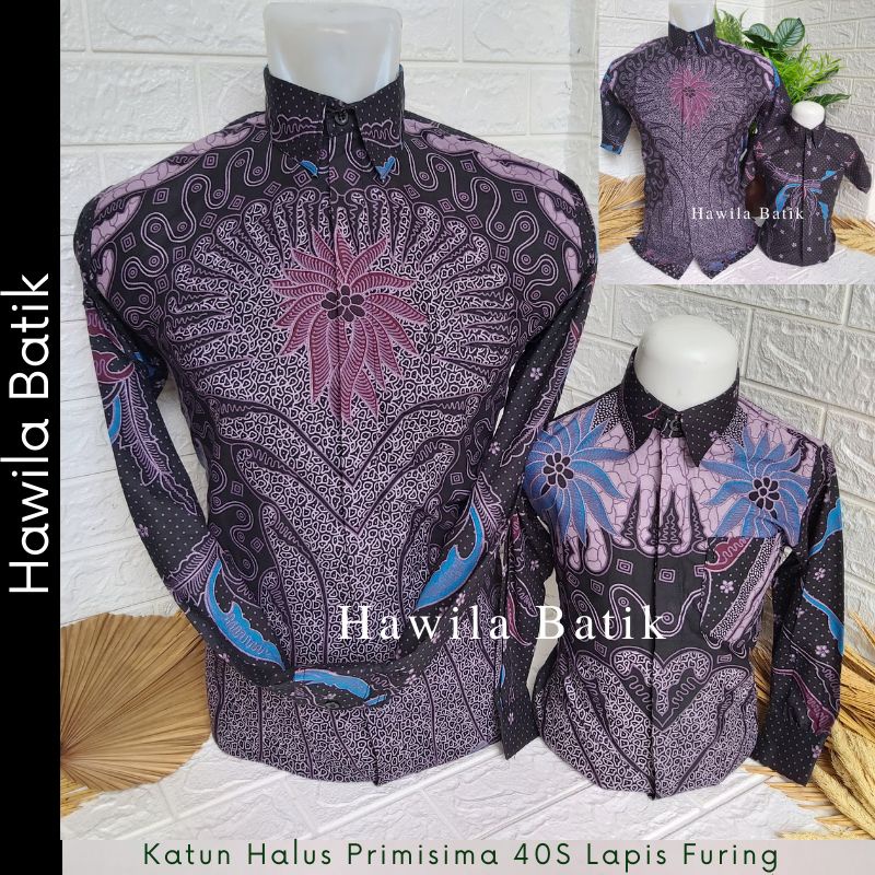 Couple Batik Ayah Anak Lapis Furing Katun Premium