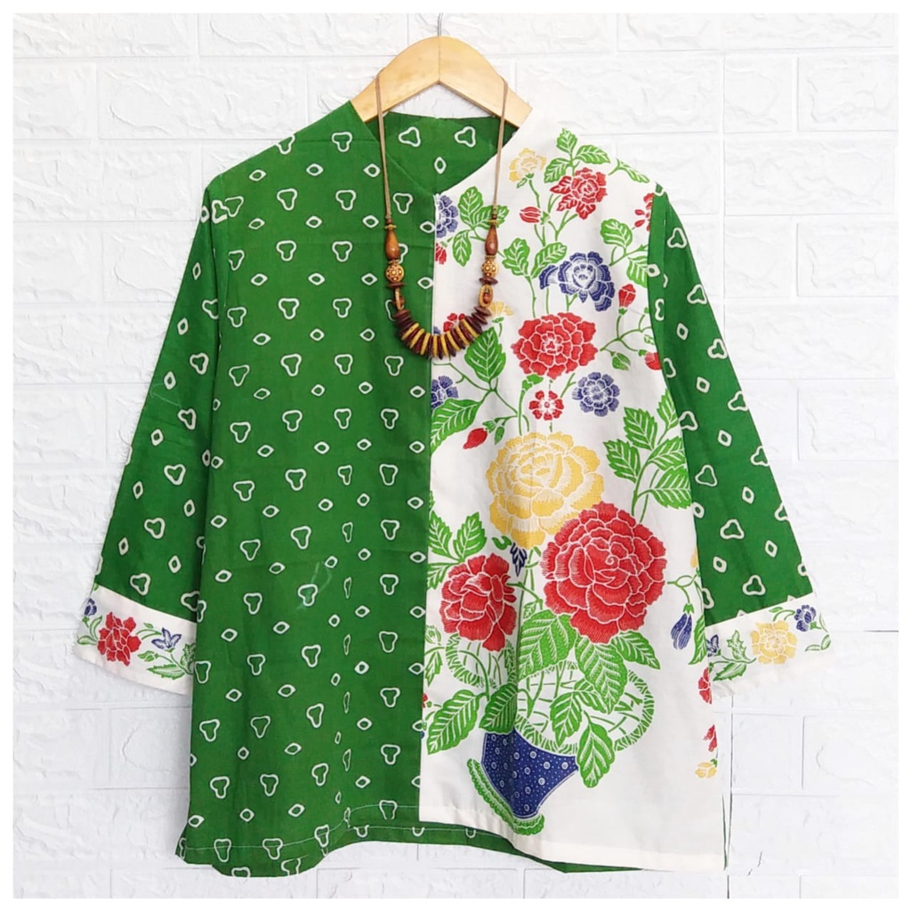 Blus Ayudya flower jumputan batik solo atasan kerja