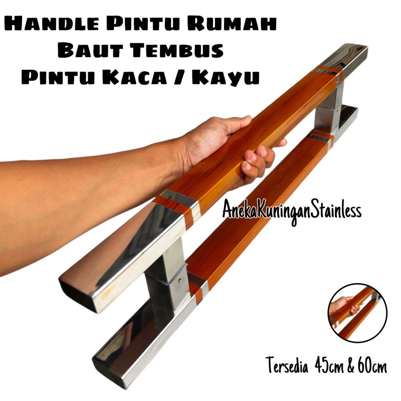 Gagang Pintu Rumah / Handle Pintu Rumah / Tarikan Pintu Panjang 45cm &amp; 60cm  Baut tembus