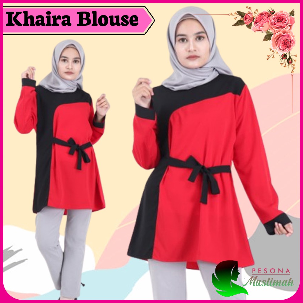 Baju Atasan Wanita Blouse Model Terbaru 2021 Khaira Blouse