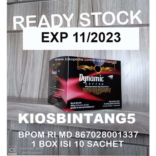 

(BISA COD) COFFEE DYNAMIC KOPI GINSENG isi 10 sachet Original