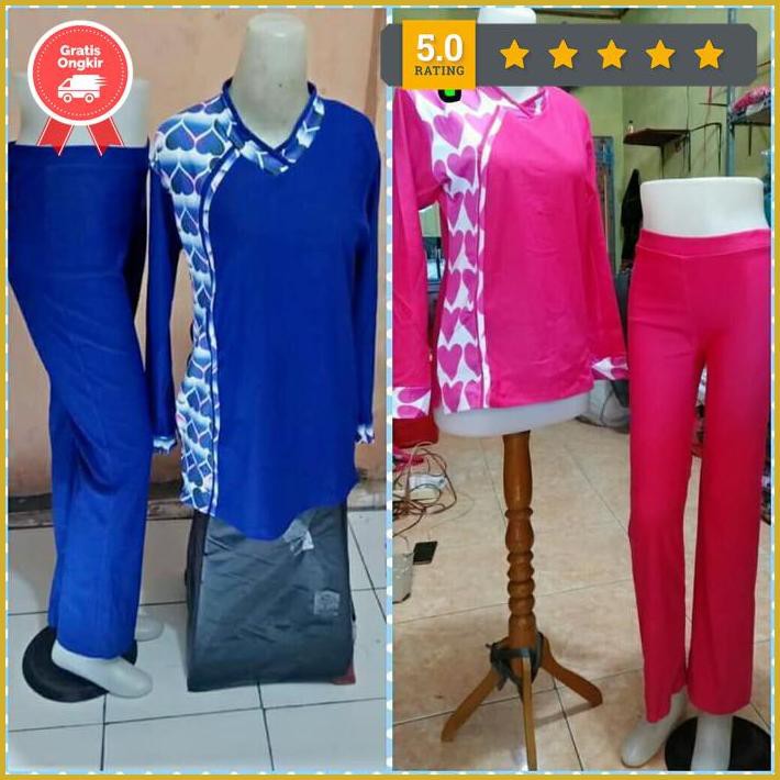 Baju Senam Muslim Panjang Olahraga Senam Erobic Zumba Premium