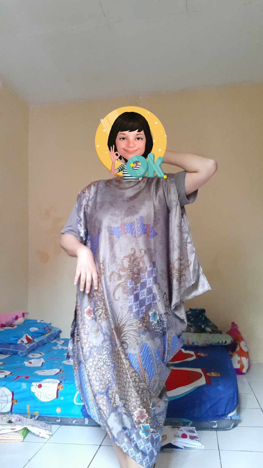 Batik Kaftan Dress Batik Ori Murah Vn 1040/kaftan Sevn1040