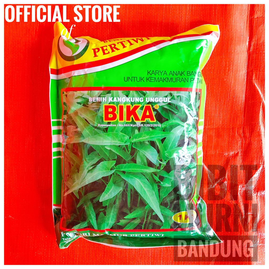 BENIH BIBIT KANGKUNG DARAT BIKA 1 KG ORIGINAL PACK HIDROPONIK