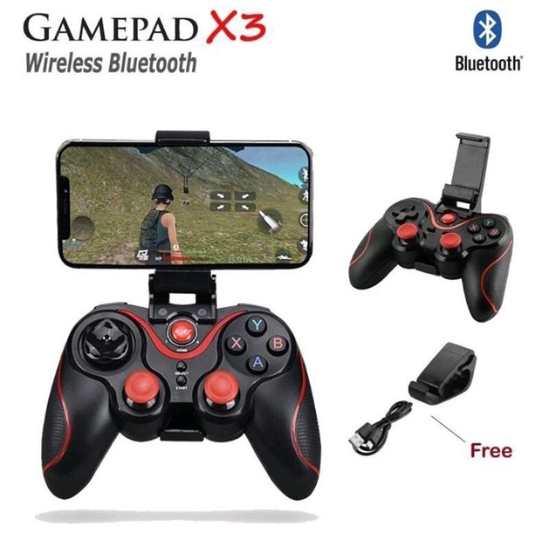 Stik Hp Gamepad Wireless Bluetooth  X3 Stik Gaming Game Joystick Untuk semua hp android iphone