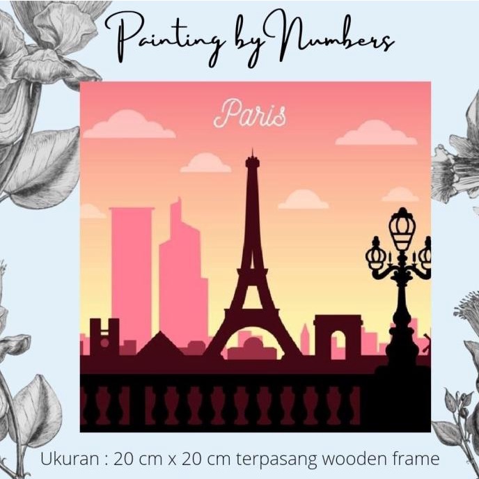 

Diy Painting By Number 20X20Cm Kerajinan Tangan - Paris