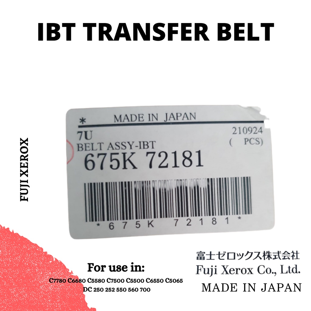 ITB Transfer Belt Fuji Xerox C7780 C6680 C5580 C7500 C5500 C6550 C5065 DC 250 252 550 560 700 ORIGINAL