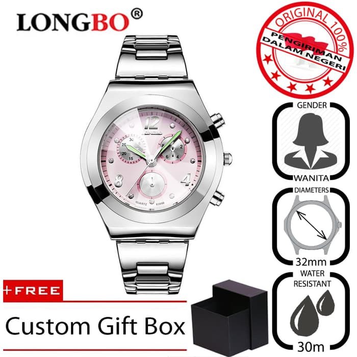 MUST HAVE Jam Tangan Wanita Original Import LONGBO (Casio / Guess / Skmei) 8399 - Putih TERLARIS