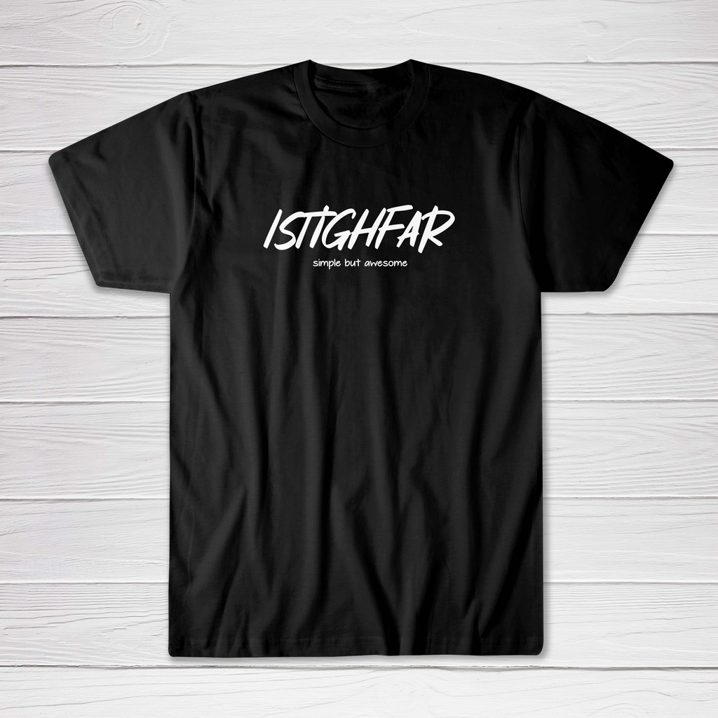 Kaos Muslim Pria - Istighfar - Cutton Combed 30s Premium