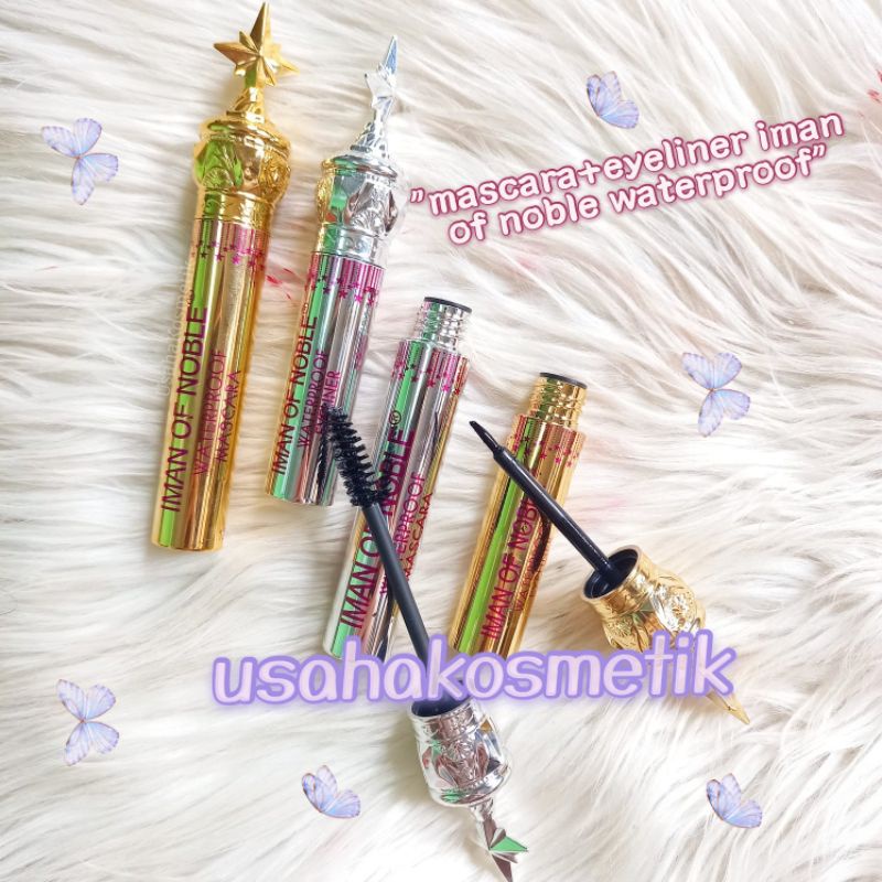 PAKET 2 IN 1 IMAN OF NOBLE MASCARA+EYELINER BINTANG MEWAH WATERPROOF NO. M6170+E6170