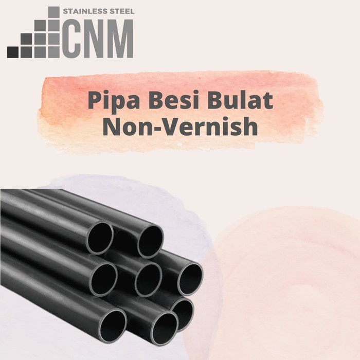 Pipa Besi Hitam Tipis 1 1/2" x 2MM x 6M