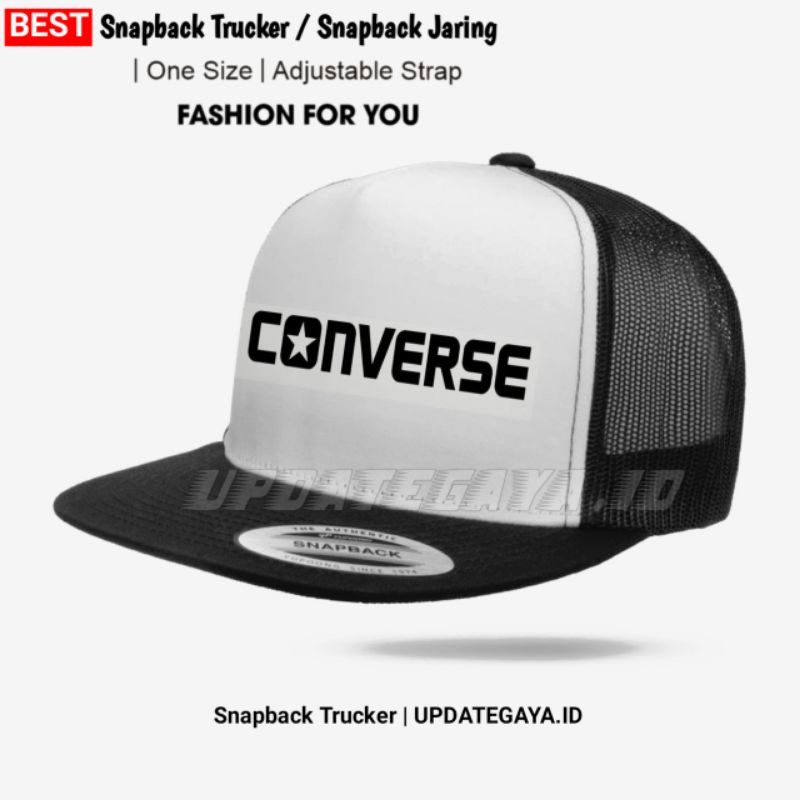Topi Snapback Trucker CONVERSE / Topi Snapback Jaring / Topi Pria / Topi Distro