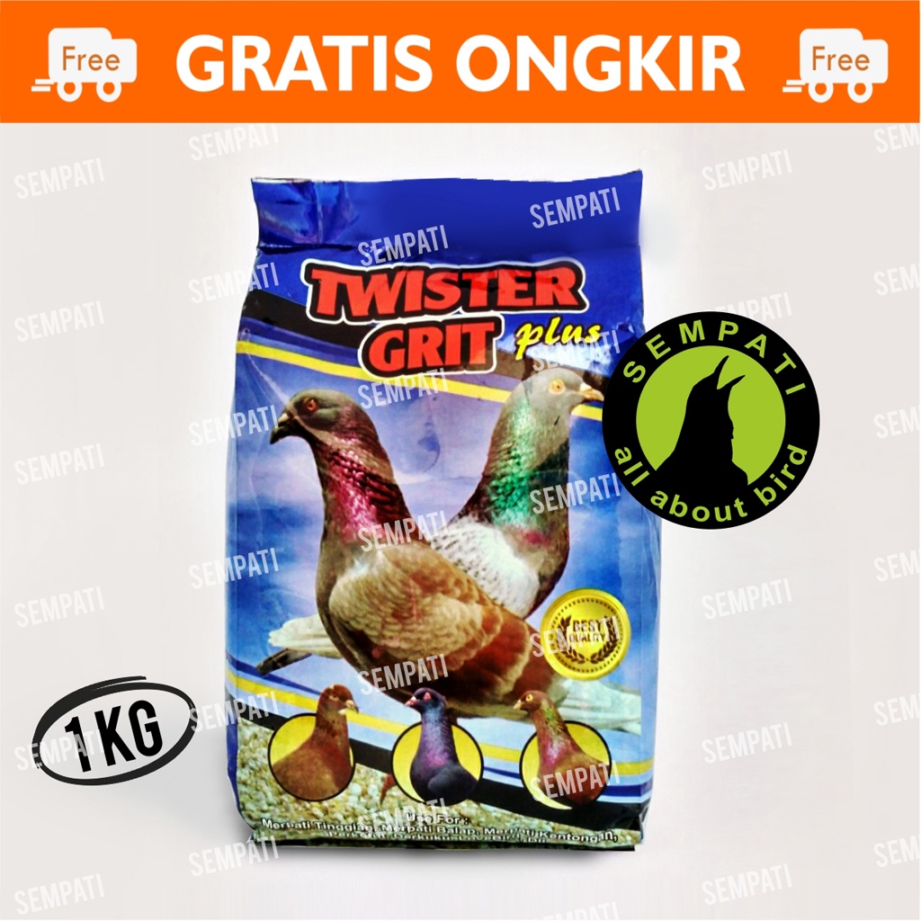 TWISTER GRIT MERPATI BALAP POS DARA PERKUTUT 1000 GR 1 KG PAKAN BURUNG ASINAN REMISAN KALSIUM TWSGR