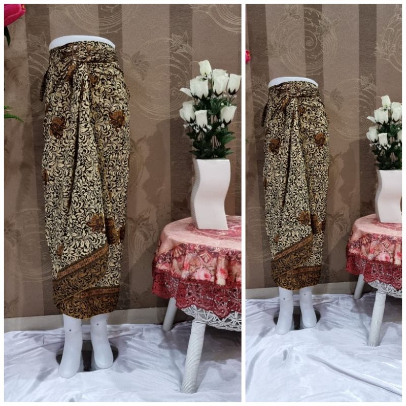 Rok Lilit Floral Original / Rok Kebaya / Bawahan Kebaya / Rok Batik / Bawahan Batik / Rok Wisuda / Rok Kondangan / Kain Lilit Batik