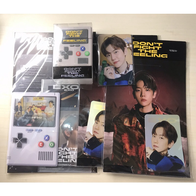 md exo dftf baekhyun ticket & deco sticker set hologram photocard airpods case pc fullset sealed