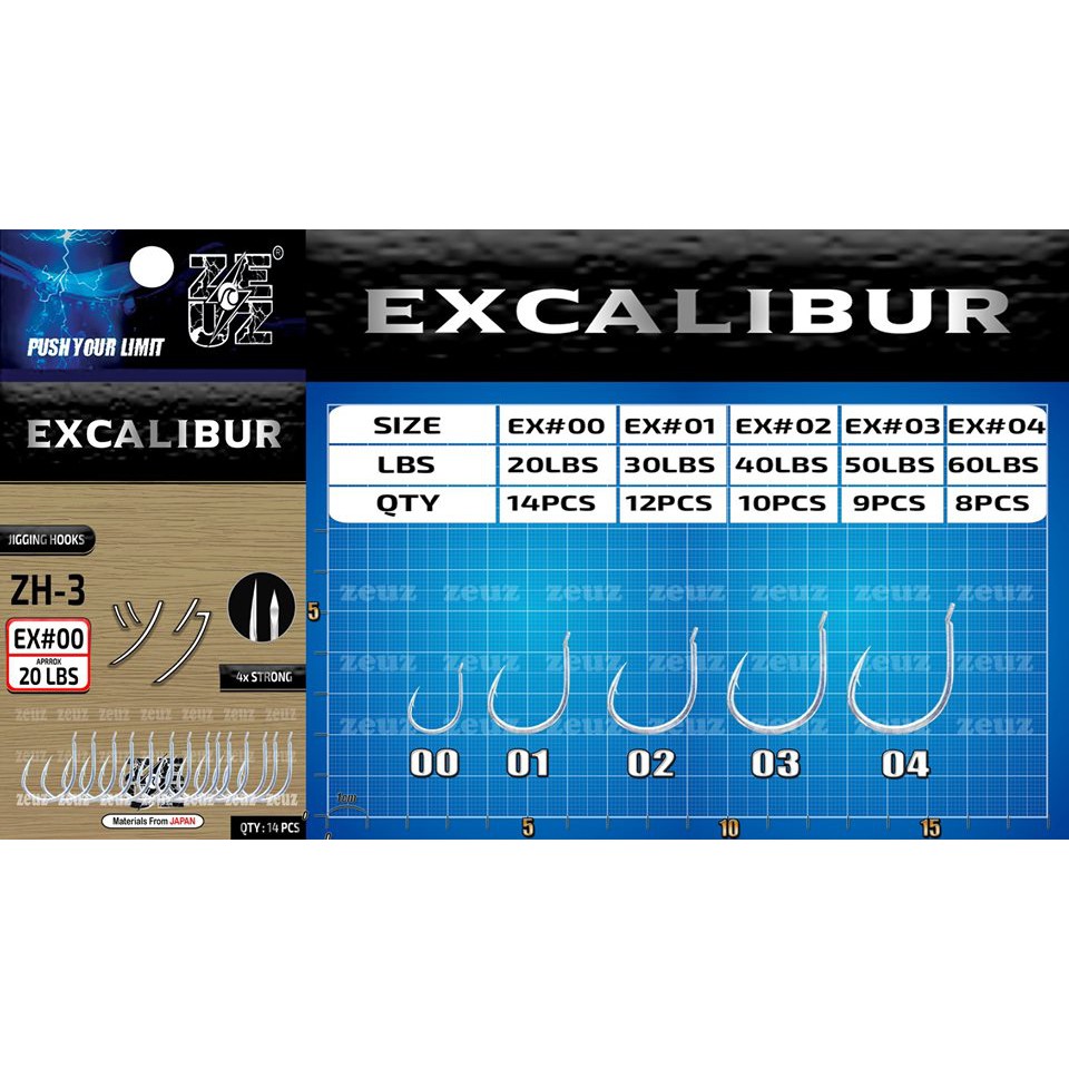 KAIL PANCING / HOOK ZEUZ EXCALIBUR ZH-3 MATERIALS FROM JAPAN