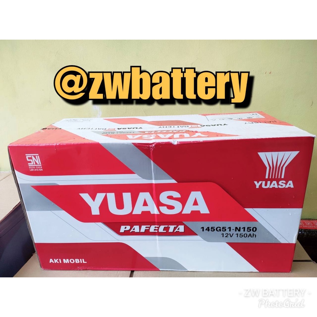 AKI GENSET YUASA ORI PAFECTA N150 / 145G51 AKI BASAH 12V / 150Ah